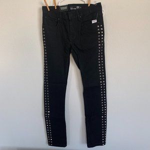 RSQ Black Studded Seattle Skinny Tapered Jeans Size 29